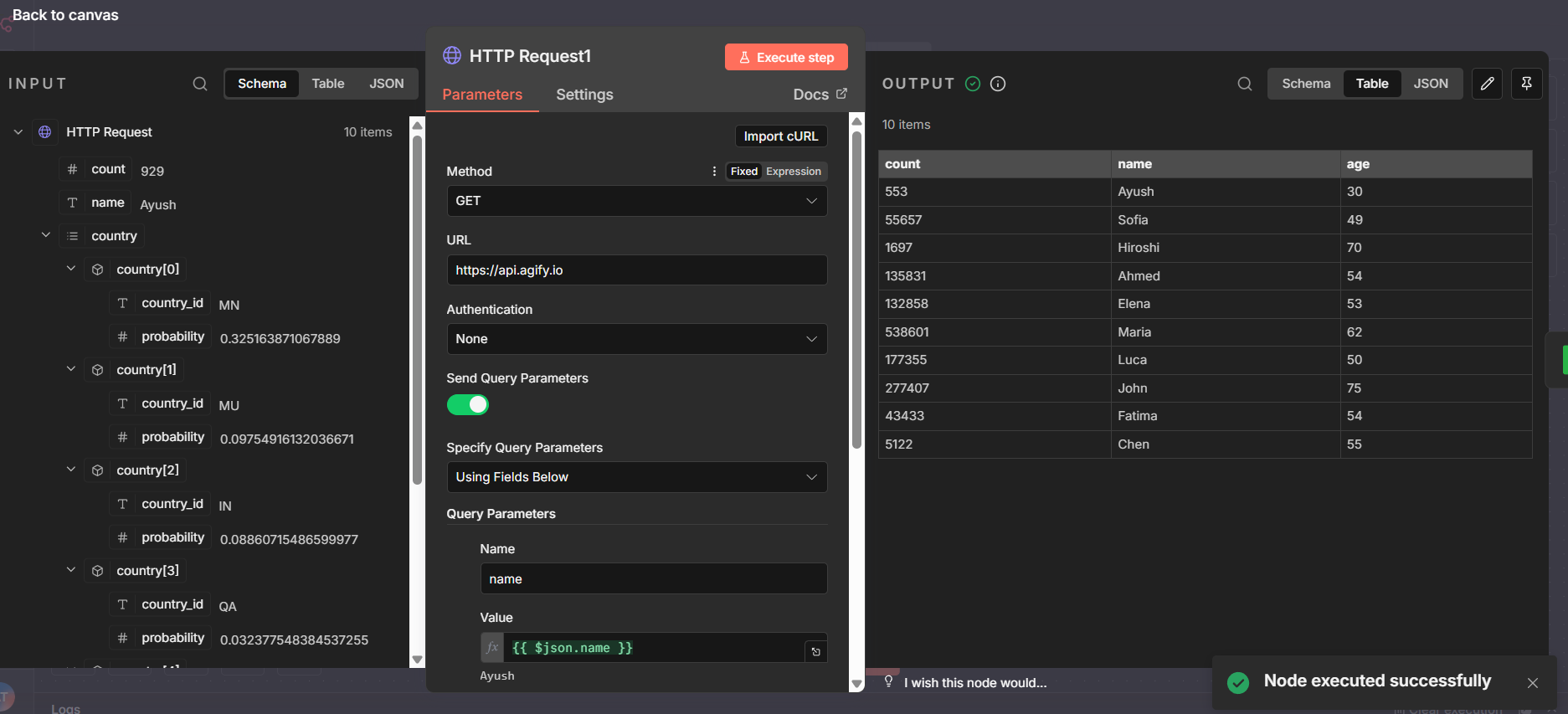 Intelligent Enrichment - Agify Request